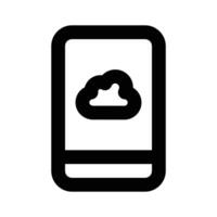 Cloud computing, mobile with cloud, icon of mobile cloud vector