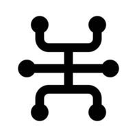 Well designed nodes network icon, topology design vector
