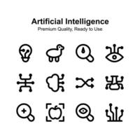 agarrar esta increíble icono de artificial inteligencia en editable estilo vector