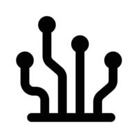 Carefully designed nodes network icon, topology design vector