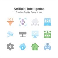Take a look at amazing artificial intelligence icons vector