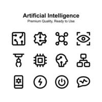 agarrar esta increíble icono de artificial inteligencia en editable estilo vector