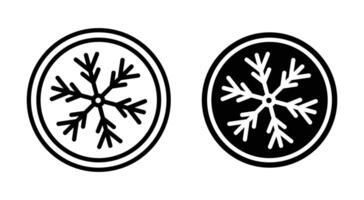 conjunto de iconos de copo de nieve vector