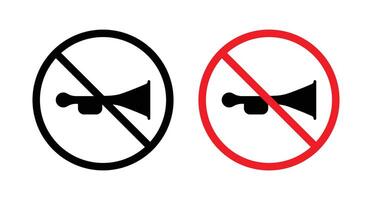 No horn sign set vector