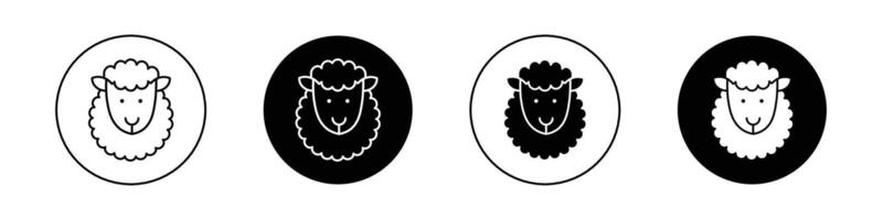 Sheep icon set vector