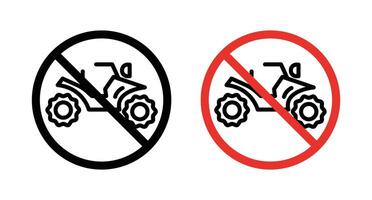 No all terrain vehicle sign vector