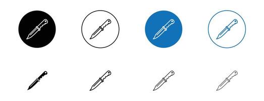 knife icon set vector