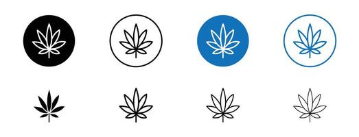 marijuana icono conjunto vector