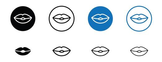 Lips icon set vector