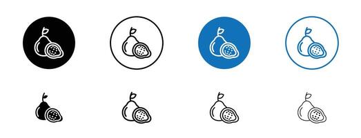 Guava icon set vector