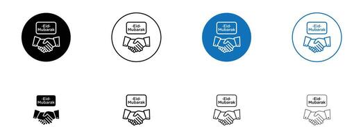 Handshaking icon set vector