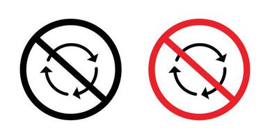 Recycle prohibition sign set vector