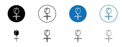 tulipán icono conjunto vector