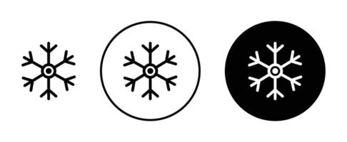 conjunto de iconos de copo de nieve vector