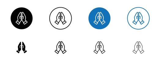 Pray icon set vector