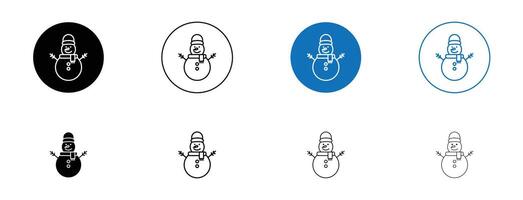 Snowman icon set vector