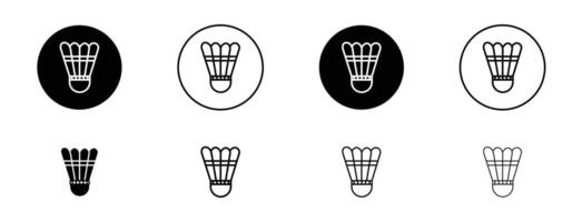 Shuttlecock icon set vector