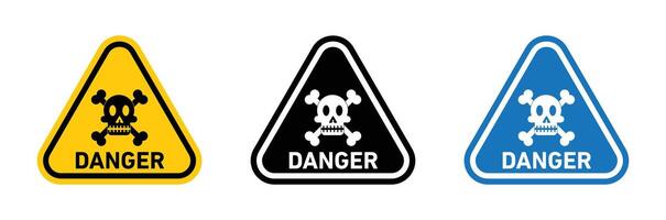 Danger sign set vector