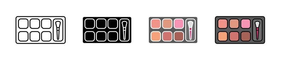 Blusher icon set vector