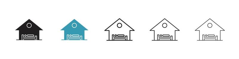 Accomodation icon set vector