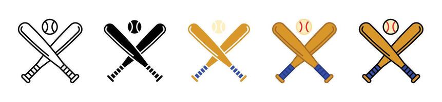 Baseball icon set vector