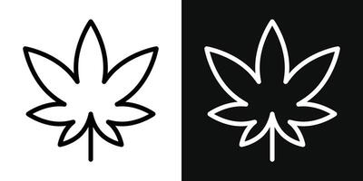 Marijuana icon set vector