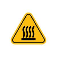 Caution hot surface sign vector