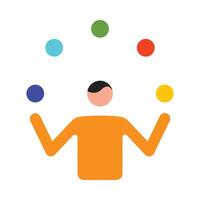 Juggling Ball Flat Icon vector