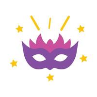 Carnival Mask Flat Icon vector