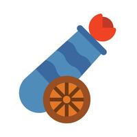 Human Cannonball Flat Icon vector