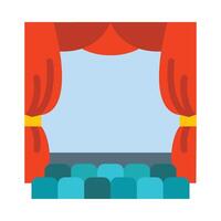 Theater Flat Icon vector