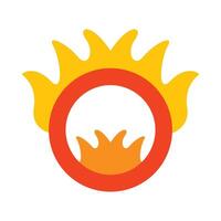 Ring Of Fire Flat Icon vector