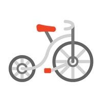 icono de bicicleta plana vector