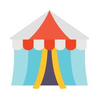 Circus Tent Flat Icon vector