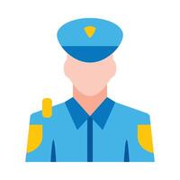 policía plano icono vector