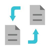 Data Transfer Flat Icon vector