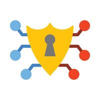 Cyber Security Flat Icon vector