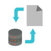 Data Synchronization Flat Icon vector