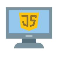 Javascript Flat Icon vector