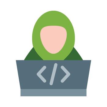 Programmer Flat Icon vector