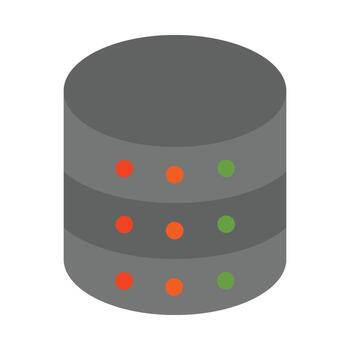 Database Flat Icon vector