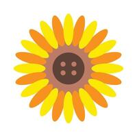 Sunflower Flat Icon vector