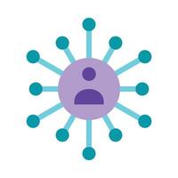 Networking Skills Flat Icon vector