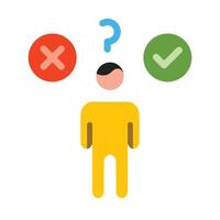 Questioning Skills Flat Icon vector