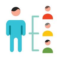 Facilitating Skills Flat Icon vector