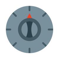Temperature Knob Flat Icon vector