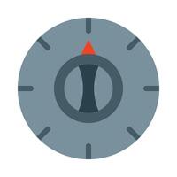 Temperature Knob Flat Icon vector