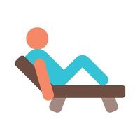 Relax Flat Icon vector