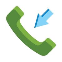 Incoming Call Flat Icon vector