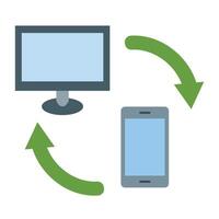 Remote Access Flat Icon vector